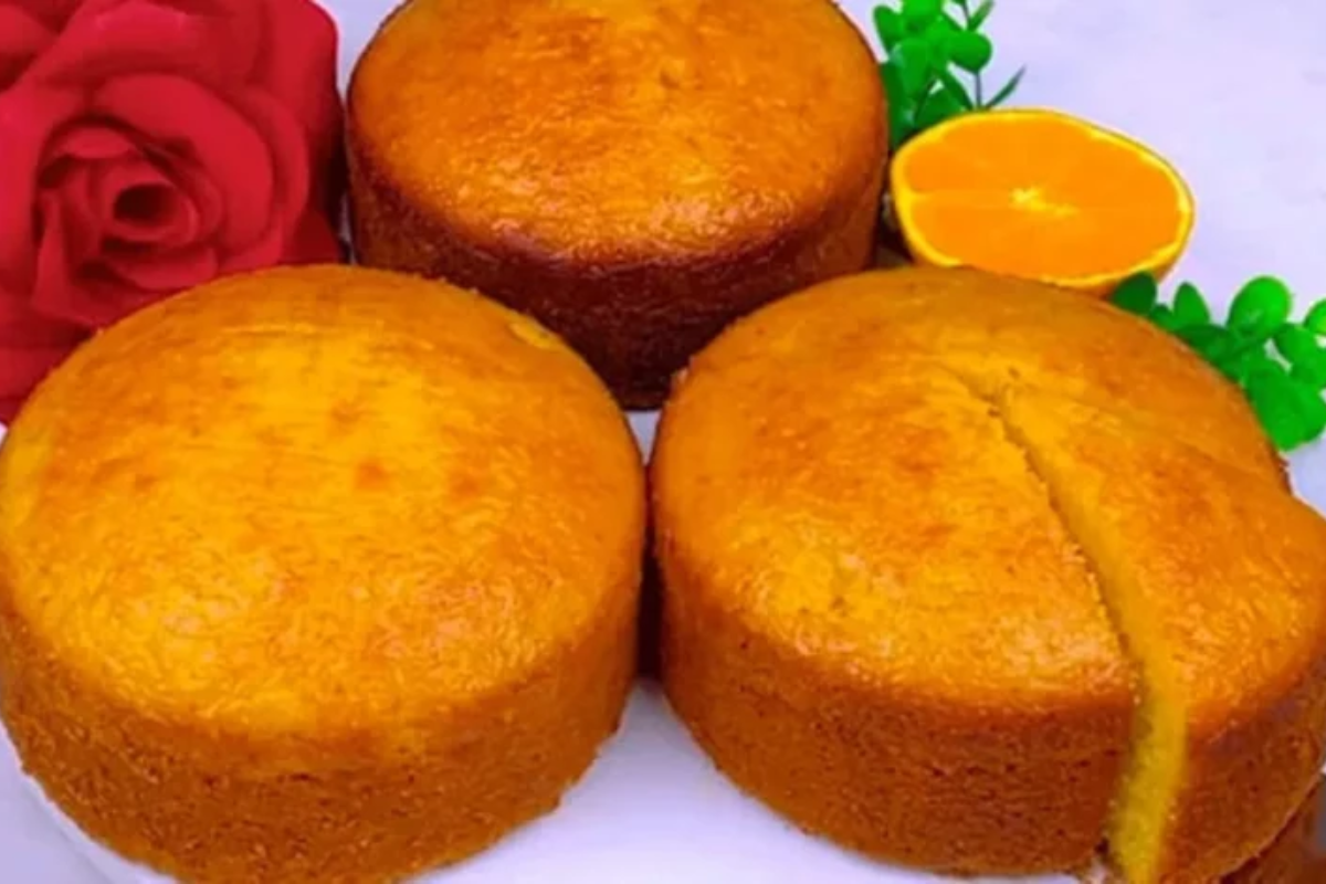 Bolo de laranja úmido e perfeito para o seu café da manhã ou tarde