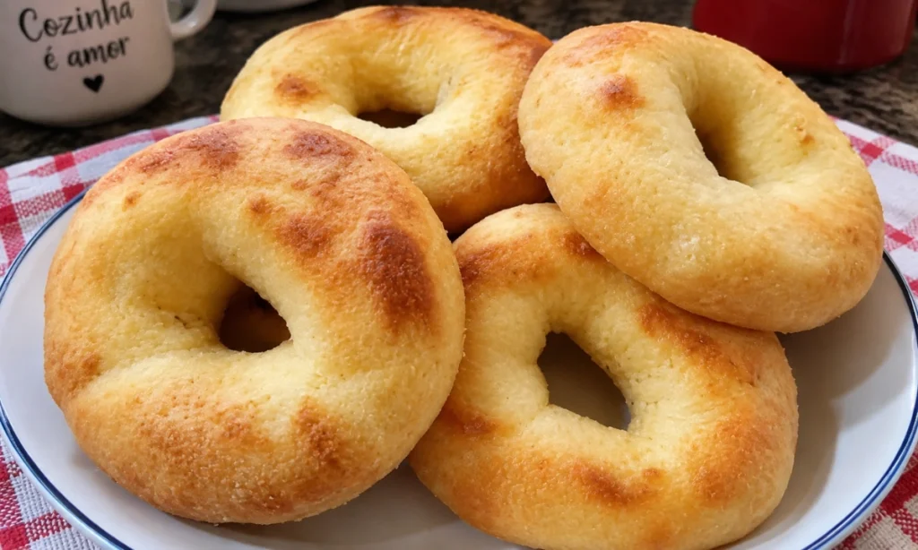 Rosquinha de queijo assada