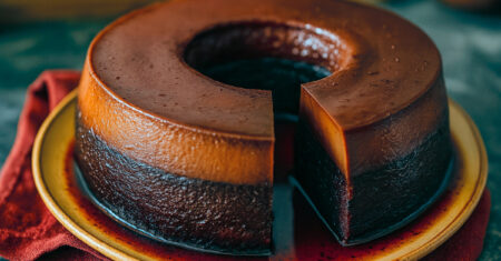 Bolo pudim de chocolate: uma mistura perfeita de texturas que conquista à primeira colherada