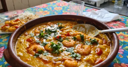 Bobó de camarão cremoso e fácil com sabor da Bahia