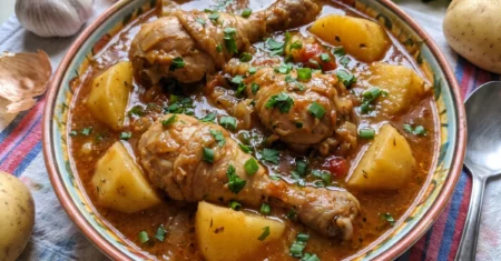 Frango ensopado com batata: receita fácil e saborosa