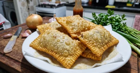 Pastel de carne crocante e sequinho: receita fácil e deliciosa