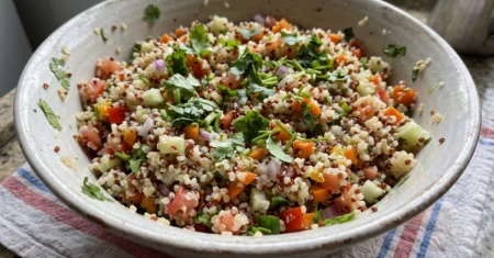 Salada de quinoa com legumes: frescor, rapidez e sabor em 30 min