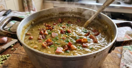 Sopa de Ervilha com Bacon: Cremosa e Saborosa