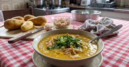 Sopa de Mandioquinha com Frango Cremosa e Fácil